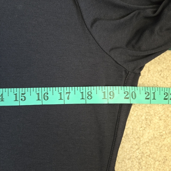 OLSEN Lightweight, Stretchy Navy Blue Midi Dress With Cinchable Belt. Size 12 - Picture 9 of 10